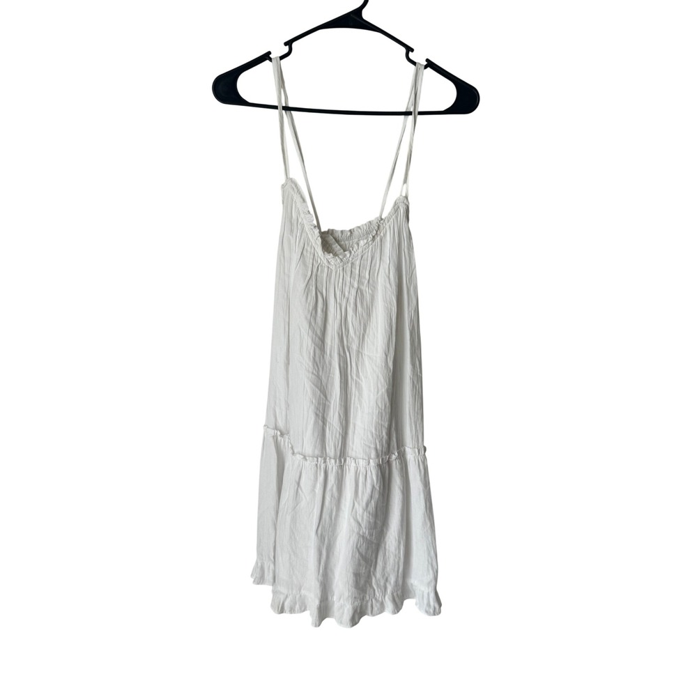 Universal Thread White Cotton Gauze Tiered Ruffle Mini Dress XS Sleeveless Boho